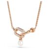 Constella Pendant Crystal Pearl, Round Cut, White, Rose Gold-Tone Plated