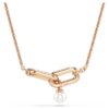 Constella Pendant Crystal Pearl, Round Cut, White, Rose Gold-Tone Plated