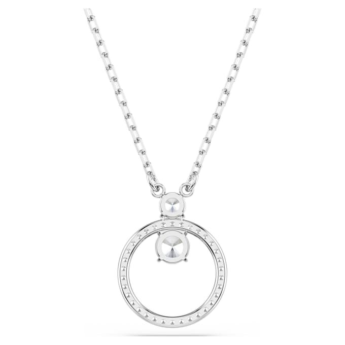 Constella Pendant Pavé, Round Cut, White, Rhodium Plated Constella Pendant Pavé, Round Cut, White, Rhodium Plated