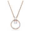 Constella Pendant Pavé, Round Cut, White, Rose Gold-Tone Plated