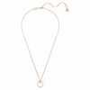 Constella Pendant Pavé, Round Cut, White, Rose Gold-Tone Plated