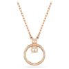 Constella Pendant Pavé, Round Cut, White, Rose Gold-Tone Plated