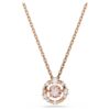 Constella Pendant Round Cut, Dancing Stone, Pink, Rose Gold-Tone Plated Constella Pendant Round Cut, Dancing Stone, Pink, Rose Gold-Tone Plated