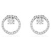 Constella Stud Earrings Round Cut, White, Rhodium Plated Constella Stud Earrings Round Cut, White, Rhodium Plated