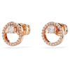 Constella Stud Earrings Round Cut, White, Rose Gold-Tone Plated