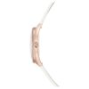 Crystalline Aura Watch Swiss Made, Leather Strap, White, Rose Gold-Tone Finish Crystalline Aura Watch Swiss Made, Leather Strap, White, Rose Gold-Tone Finish