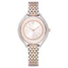 Crystalline Aura Watch Swiss Made, Metal Bracelet, Rose Gold Tone, Mixed Metal Finish