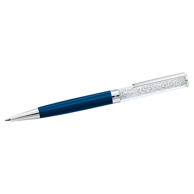 Crystalline Ballpoint Pen Blue, Blue Lacquered, Chrome Plated Crystalline Ballpoint Pen Blue, Blue Lacquered, Chrome Plated