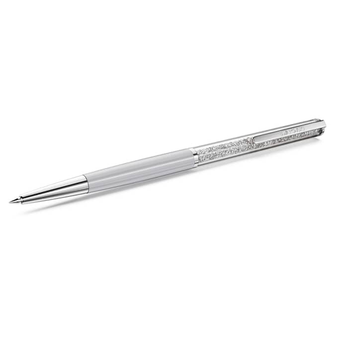 Crystalline Ballpoint Pen Gray, Gray Lacquered, Chrome Plated Crystalline Ballpoint Pen Gray, Gray Lacquered, Chrome Plated