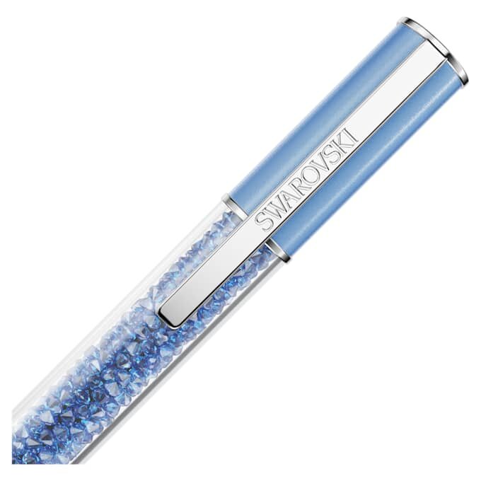 Crystalline Ballpoint Pen Recreated™ Crystals, Blue, Blue Lacquered, Chrome Plated Crystalline Ballpoint Pen Recreated™ Crystals, Blue, Blue Lacquered, Chrome Plated
