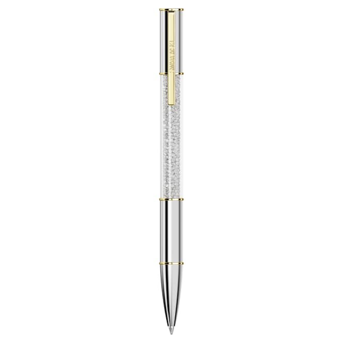 Crystalline Ballpoint Pen Silver Tone, Mixed Metal Finish Crystalline Ballpoint Pen Silver Tone, Mixed Metal Finish