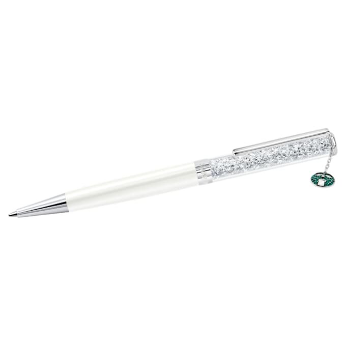 Crystalline New Giant Ballpoint Pen White, Chrome Plated Crystalline New Giant Ballpoint Pen White, Chrome Plated