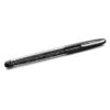 Crystalline Rollerball Pen Black, Chrome Plated
