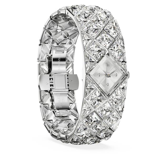 Curiosa Bangle Watch Crystal Bracelet, Silver Tone, Stainless Steel Curiosa Bangle Watch Crystal Bracelet, Silver Tone, Stainless Steel