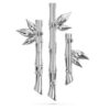 Dellium Brooch Bamboo, Green, Rhodium Plated