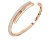 Dextera Bangle Magnetic Closure, White, Rose Gold-Tone Plated Dextera Bangle Magnetic Closure, White, Rose Gold-Tone Plated