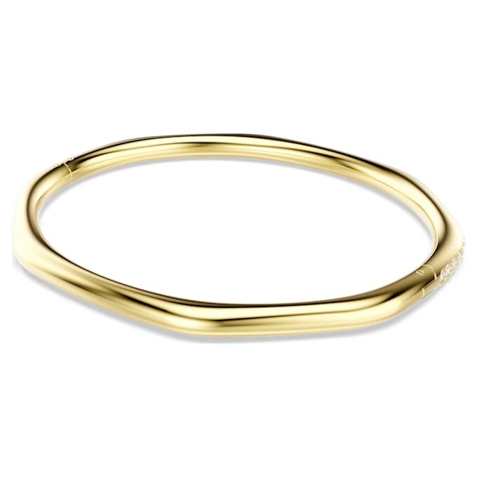 Dextera Bangle Octagon Shape, Round Cut, White, Gold-Tone Plated Dextera Bangle Octagon Shape, Round Cut, White, Gold-Tone Plated