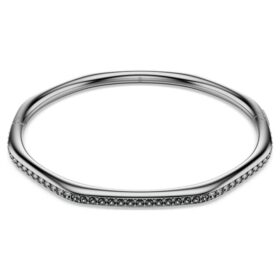 Dextera Bangle Octagon Shape, Round Cut, White, Ruthenium Plated Dextera Bangle Octagon Shape, Round Cut, White, Ruthenium Plated