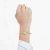 Dextera Bangle Round Cut, White, Gold-Tone Plated
