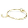 Dextera Bangle Round Cut, White, Gold-Tone Plated