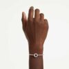 Dextera Bangle Round Cut, White, Rhodium Plated
