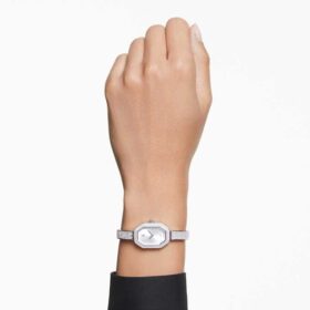 Dextera Bangle Watch Swiss Made, Metal Bracelet, Silver Tone, Stainless Steel