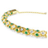Dextera Bracelet Round Cut, Green, Gold-Tone Finish Dextera Bracelet Round Cut, Green, Gold-Tone Finish
