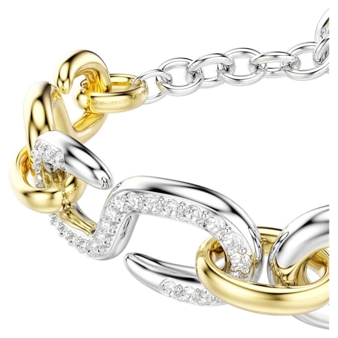 Dextera Bracelet Round Cut, T-Bar, White, Mixed Metal Finish Dextera Bracelet Round Cut, T-Bar, White, Mixed Metal Finish