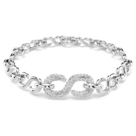 Dextera Bracelet Round Cut, White, Rhodium Plated Dextera Bracelet Round Cut, White, Rhodium Plated