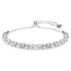 Dextera Bracelet Round Cut, White, Stainless Steel Dextera Bracelet Round Cut, White, Stainless Steel