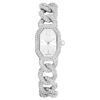 Dextera Chain Watch Swiss Made, Crystal Bracelet, Silver Tone, Stainless Steel