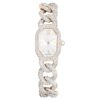 Dextera Chain Watch Swiss Made, Crystal Bracelet, White, Champagne Gold-Tone Finish
