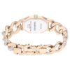 Dextera Chain Watch Swiss Made, Crystal Bracelet, White, Champagne Gold-Tone Finish