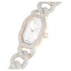 Dextera Chain Watch Swiss Made, Crystal Bracelet, White, Champagne Gold-Tone Finish