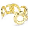 Dextera Cuff Round Cut, White, Gold-Tone Plated Dextera Cuff Round Cut, White, Gold-Tone Plated