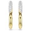Dextera Earrings Round Cut, White, Mixed Metal Finish