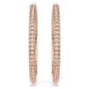 Dextera Hoop Earrings Pavé, Large, White, Rose Gold-Tone Plated Dextera Hoop Earrings Pavé, Large, White, Rose Gold-Tone Plated