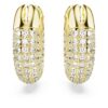 Dextera Hoop Earrings Small, White, Gold-Tone Plated