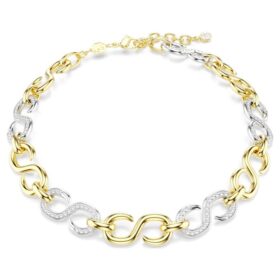 Dextera Necklace Round Cut, Chain, White, Mixed Metal Finish