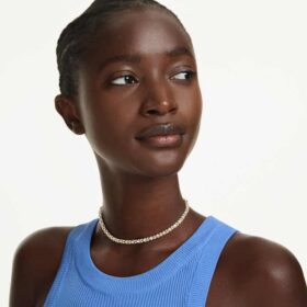 dextera necklace round cut white gold tone finish 1 280x280 - Dextera Necklace Round Cut, White, Gold-Tone Finish
