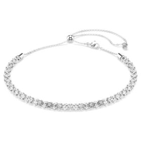 Dextera Necklace Round Cut, White, Stainless Steel