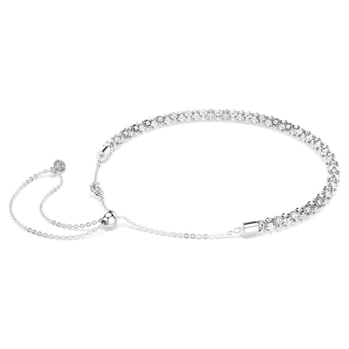 Dextera Necklace Round Cut, White, Stainless Steel Dextera Necklace Round Cut, White, Stainless Steel