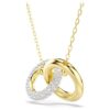 Dextera Pendant Interlocking Loop, White, Gold-Tone Plated