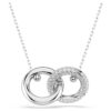 Dextera Pendant Interlocking Loop, White, Rhodium Plated Dextera Pendant Interlocking Loop, White, Rhodium Plated