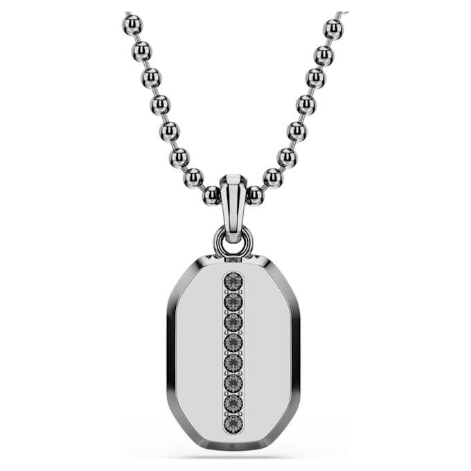 Dextera Pendant Octagon Shape, Round Cut, Black, Ruthenium Plated Dextera Pendant Octagon Shape, Round Cut, Black, Ruthenium Plated