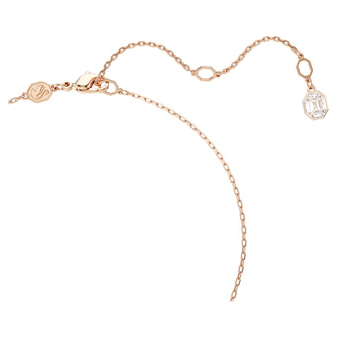 Dextera Pendant Round Cut, White, Rose Gold-Tone Plated Dextera Pendant Round Cut, White, Rose Gold-Tone Plated
