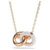 Dextera Pendant Round Cut, White, Rose Gold-Tone Plated Dextera Pendant Round Cut, White, Rose Gold-Tone Plated