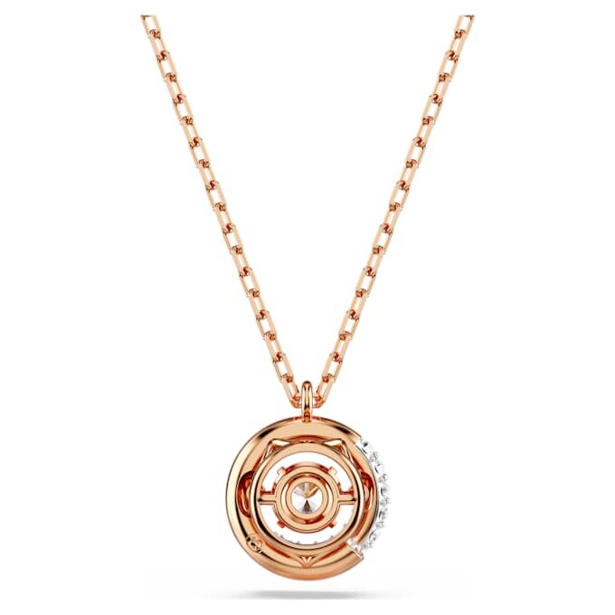 Dextera Pendant Round Cut, White, Rose Gold-Tone Plated Dextera Pendant Round Cut, White, Rose Gold-Tone Plated