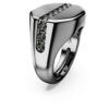Dextera Ring Octagon Shape, Round Cut, Black, Ruthenium Plated Dextera Ring Octagon Shape, Round Cut, Black, Ruthenium Plated