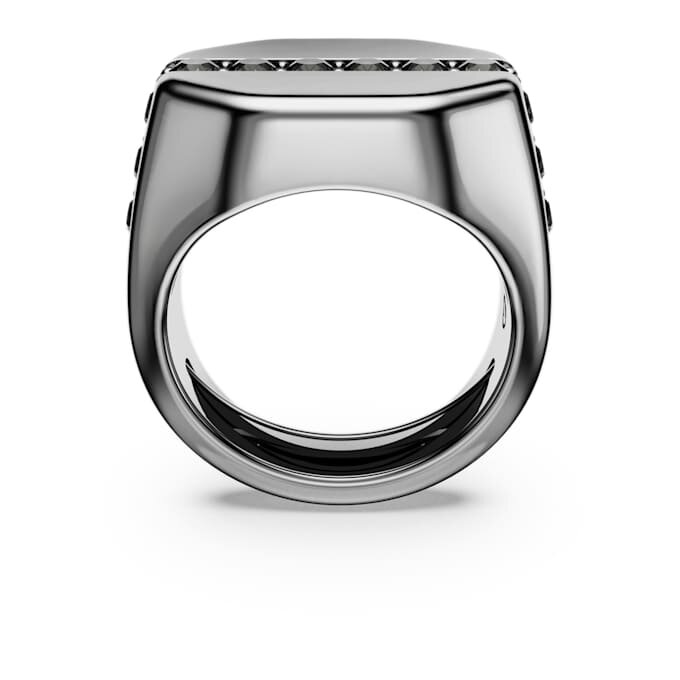Dextera Ring Octagon Shape, Round Cut, Black, Ruthenium Plated Dextera Ring Octagon Shape, Round Cut, Black, Ruthenium Plated